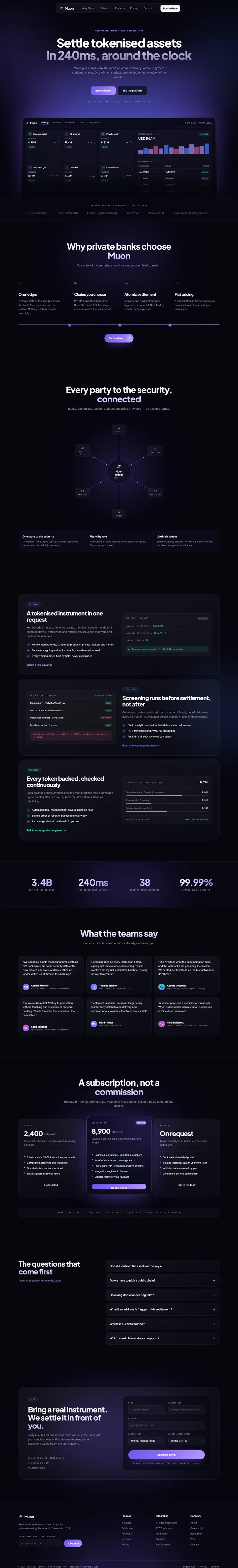 Template SaaS — landing page d'une plateforme fintech avec aperçu de l'interface